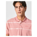 Růžové pánské pruhované polo tričko Pepe Jeans Farrell