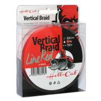 Hell-cat splétaná šňůra braid line vertical red 150 m-průměr 0,37 mm / nosnost 33 kg