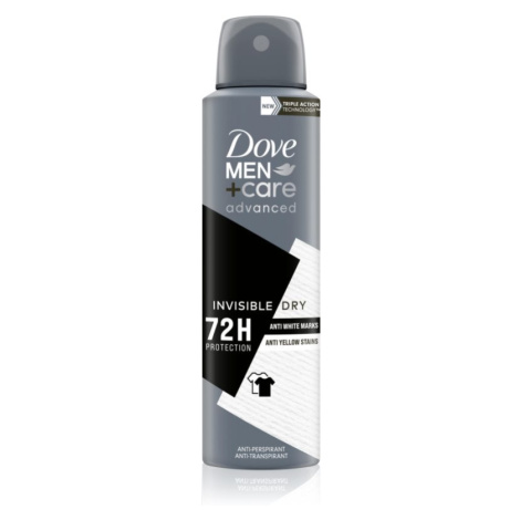 Dove Men+Care Antiperspirant antiperspirant proti bílým a žlutým skvrnám 72h Invisibile Dry 150 