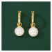 JAY Stříbrné náušnice s říční perlou Giada, stříbro 925/1000 JAY-0008-WM2980 Zlatá Bílá