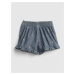 Modré holčičí dětské kraťasy chambray ruffle pull-on shorts