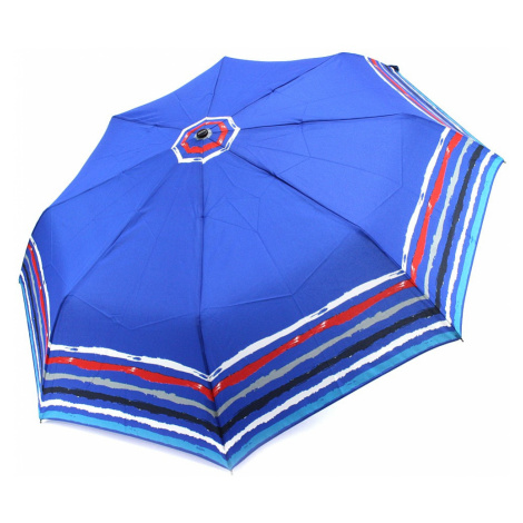 Modrý plně automatický skládací dámský deštník s pruhy Jimena Doppler