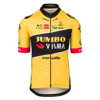 AGU Cyklistický dres s krátkým rukávem - JUMBO-VISMA 2022 - žlutá/černá