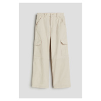 H & M - Široké kalhoty cargo - béžová