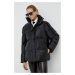 Bunda Rains 15220 Boxy Puffer Jacket černá barva, zimní