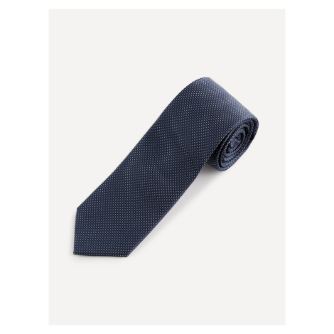 Tmavě modrá vzorovaná kravata Celio Ristretto