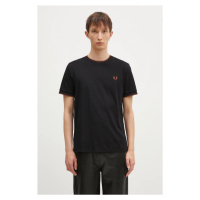 Bavlněné tričko Fred Perry Twin Tipped T-Shirt černá barva, M1588.W68