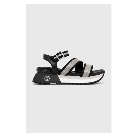 Sandály Liu Jo MAXI WONDER 15 dámské, černá barva, na platformě, BA3159EX13522222