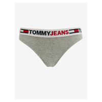 Světle šedé dámské žíhané kalhotky Tommy Jeans - Dámské