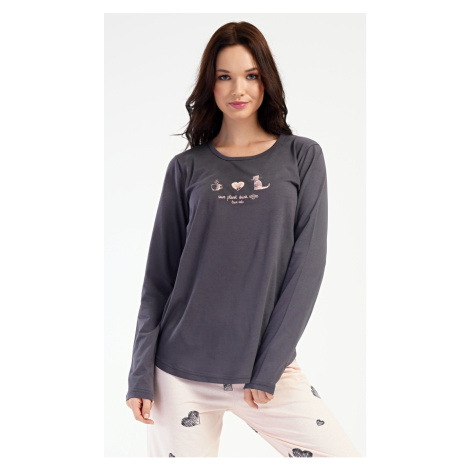 Dámské pyžamo dlouhé Kočka Vienetta Secret