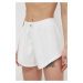 Kraťasy Reebok Classic dámské, bílá barva, hladké, high waist, HT7853-NONDYE