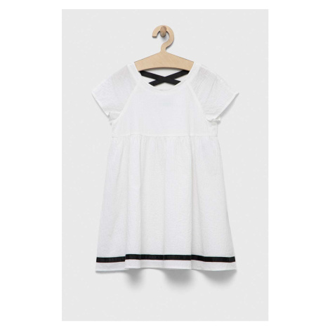 Dívčí šaty United Colors of Benetton bílá barva, mini