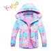 Dívčí jarní, podzimní bunda, zateplená - KUGO B2843, růžová Barva: Růžová