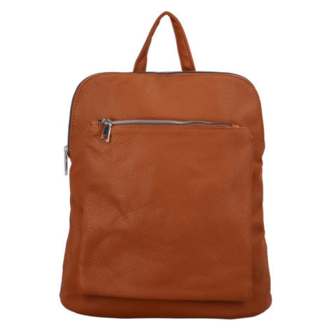 Trendy dámský koženkový kabelko-batoh Sokkoro, hnědá MaxFly