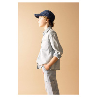 DEFACTO Boy Oversize Fit Polo Neck Jean Shirt