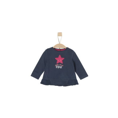 s. Oliver Girls tričko little shining STAR s dlouhým rukávem tmavě modré s.Oliver