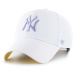 Čepice z vlněné směsi 47brand MLB New York Yankees bílá barva, s aplikací