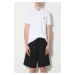 Bavlněné šortky Maison Kitsuné Bold Fox Head Patch Oversize Jog Shorts černá barva, MM01121KM000