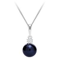 Preciosa Dechberoucí stříbrný náhrdelník Tonga s pravou říční perlou a kubickou zirkonií Precios