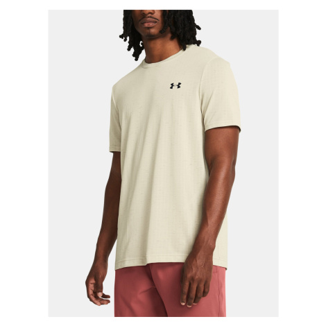 Krémové sportovní tričko Under Armour UA Seamless Grid SS