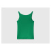 Benetton, Green Tank Top In Pure Cotton