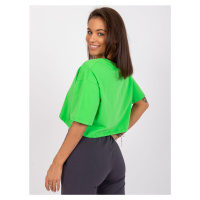 SVĚTLE ZELENÝ DÁMSKÝ CROP TOP -GREEN Zelená