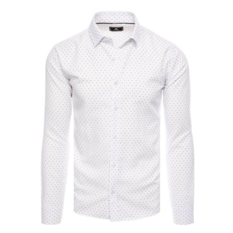 Bílá vzorovaná pánská košile DStreet