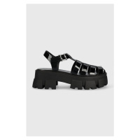 Sandály Aldo Suzy dámské, černá barva, na platformě