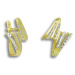 GEMMAX Jewelry Luxusní zlaté náušnice - diamantový brus GLECN-75971