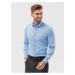 Modrá pánská formální košile Ombre Clothing K641