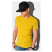 Ombre Pánské basic tričko Elis žlutá Žlutá