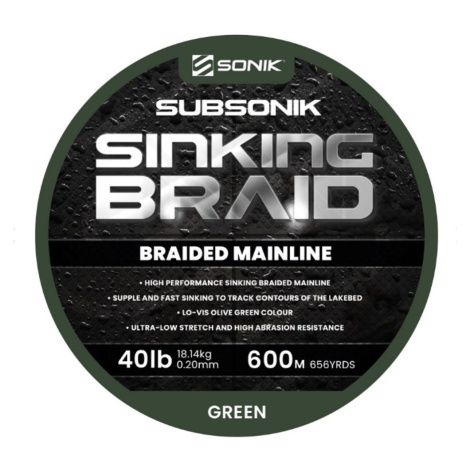 Sonik Šňůra Subsonik Sinking Braid 0,20mm 40lb 600m