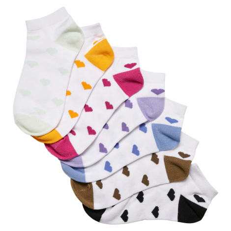 Ponožky do tenisek z recyklované příze Heart 7-Pack multicolor Urban Classics