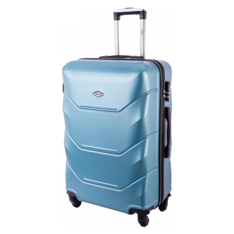 Rogal Modrý luxusní lehký plastový kufr "Luxury" - M (35l), L (65l), XL (100l)