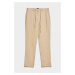 KALHOTY GANT RELAXED LINEN DS PANTS hnědá