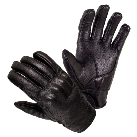Kožené letní moto rukavice W-TEC Boldsum černá