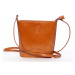 Dámská kožená crossbody Tereza, dark camel