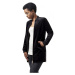 Ladies Long Velvet Jacket - black