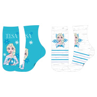 Frozen - licence Dívčí ponožky - Frozen 5234A335, tyrkysová / světle šedý melír Barva: Mix barev