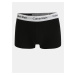 Calvin Klein bílo-šedo-černé boxerky 3 PACK Low Rise BasicTrunks