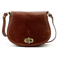 Kožená crossbody kabelka Florence ART. 873 hnědá