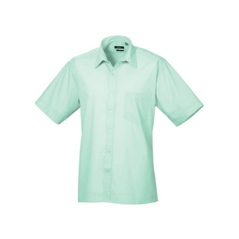 Premier Workwear Pánská košile s krátkým rukávem PR202 Aqua -ca. Pantone 344