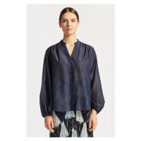 KOŠILE GANT REL COTTON SILK BLOUSE modrá