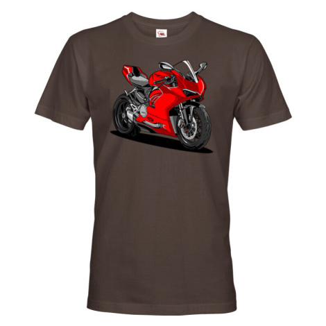 Pánské tričko Ducati Panigale VS - nucený k práci - motorkářský motiv BezvaTriko