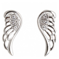 Stříbrné naušnice andělská křídla STNAU0693F