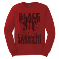 Black Sabbath tričko dlouhý rukáv, Band and Logo Red, pánské