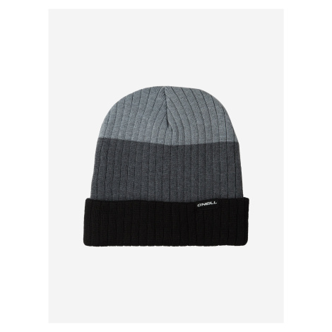 Černo-šedá pánská čepice O'Neill Blockstripe Beanie