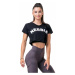 Nebbia Loose Fit Sporty Crop Top Black Fitness tričko