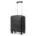 KONO Kabinové příruční zavazadlo s horizontálním designem - ABS - černá - 25L
