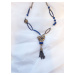 SARLINI náhrdelník s přívěskem a korálky Barva: Pozlacená